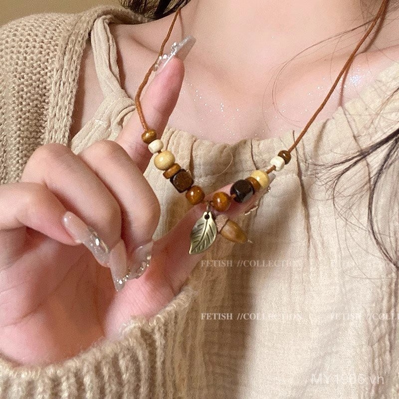 Vòng cổ trái cây sấy khô phong cách Trung Quốc mới, thiết kế độc đáo