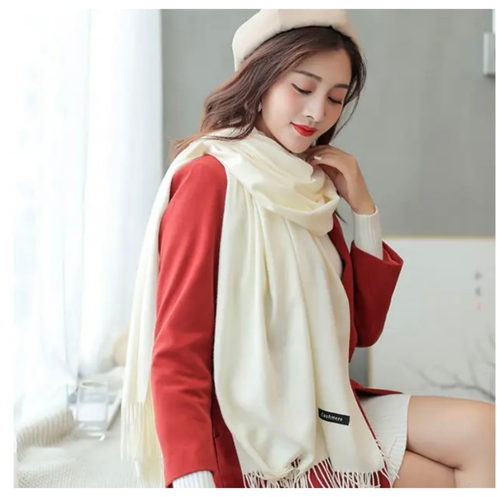 Khăn Choàng Cổ Cashmere Lông Cừu, Bản To 200 x 70cm Dành Cho Nam Nữ, Ấm Áp Mùa Đông Chắc Chắn