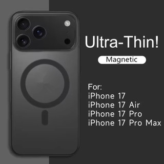 [JLK] Ốp điện thoại Mờ Trong Suốt Từ Tính Siêu Mỏng Sang Trọng Cho iPhone 17 16 15 14 13 12 11 Pro Max Plus 17 Air Clear Back Bìa Cứng
