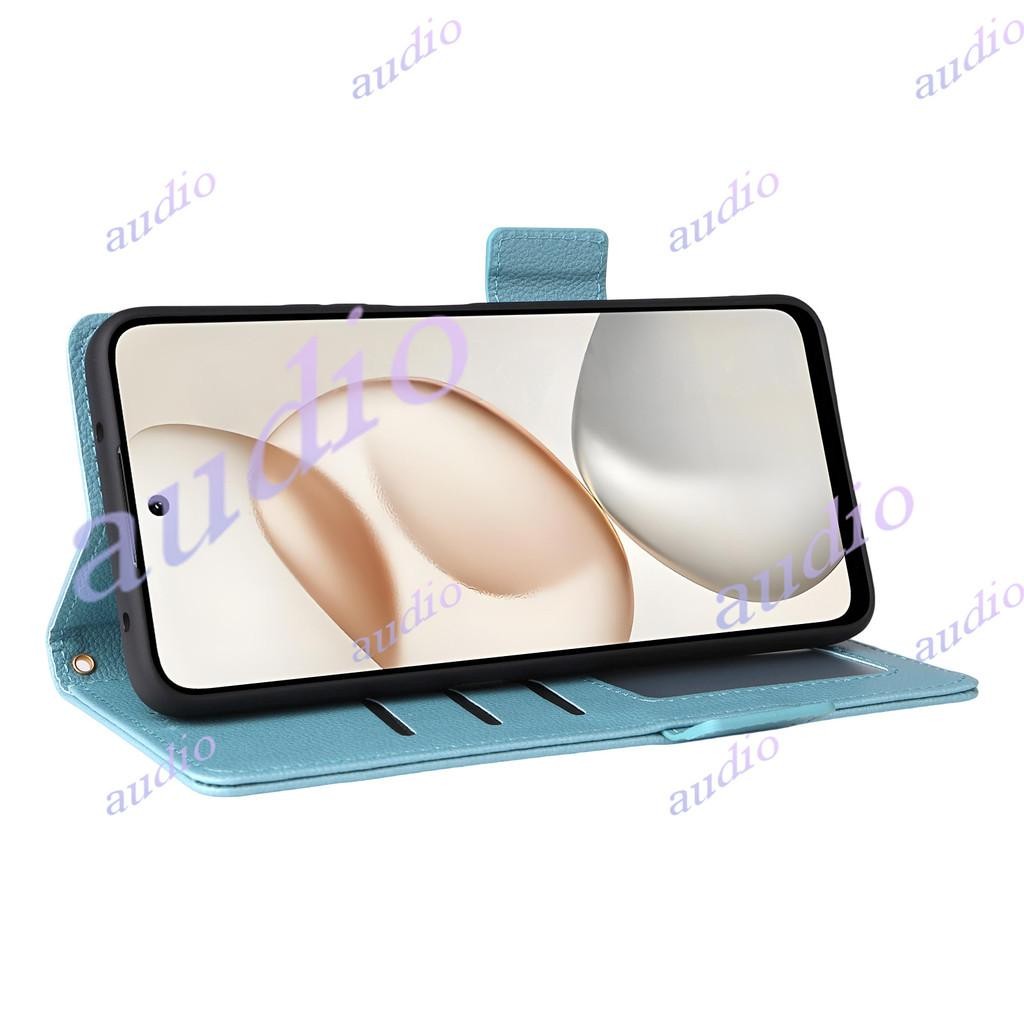 Vỏ lật da PU cho Honor X7d 5G/4G 2025, giá đỡ điện thoại, khe thẻ ví