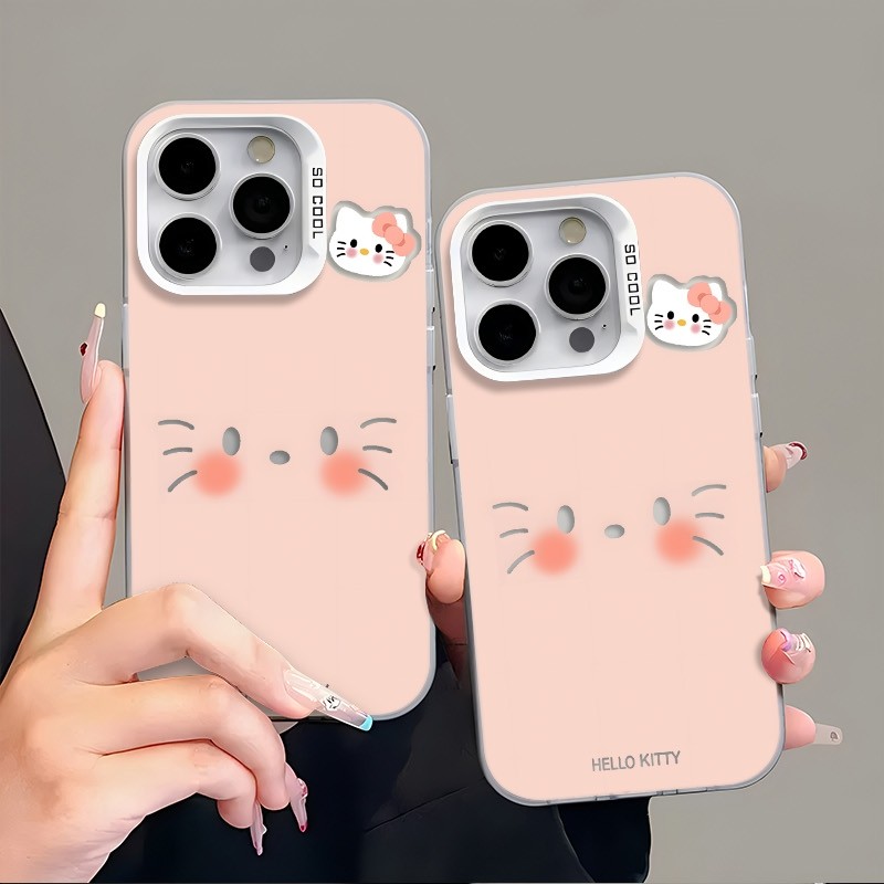 Ốp Lưng iPhone Hình Hello Kitty Tông Hồng - Tương Thích 16/15/14/13/12/11 Pro Max, XS Max, X