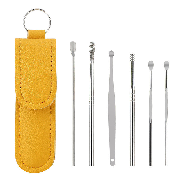 6 Chiếc Hộ Gia Đình Di Động Thìa Tai Bộ Sáu Mảnh Dụng Cụ Chọn Tai Bộ Chọn Tai Thìa Chọn Tai