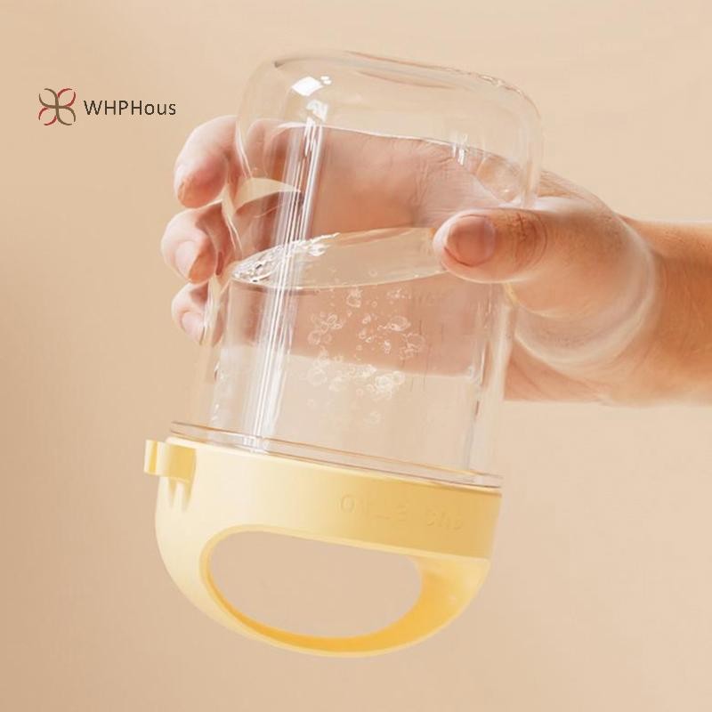 < WHPHous-t > 430ML Cốc ăn sáng mới Bột yến mạch Ngũ cốc Hạt Sữa chua Salad Cốc thủy tinh chống rò rỉ Hộp đựng yến mạch có nắp Thìa Hộp bảo quản thực phẩm