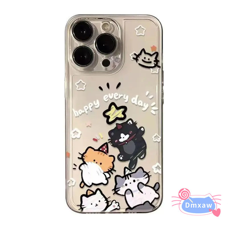 Phim hoạt hình dễ thương Cat Line Star Phone Case For Nothing Phone 3 3A Pro 2 2A Plus 1 CMF 1 5G 4G Vỏ bảo vệ Camera Vỏ mềm trong suốt