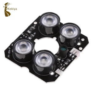 Kokiya 4 bo mạch mảng LED 850nm IR với phạm vi hồng ngoại lên tới 30m Mô-đun máy ảnh, DC 12V