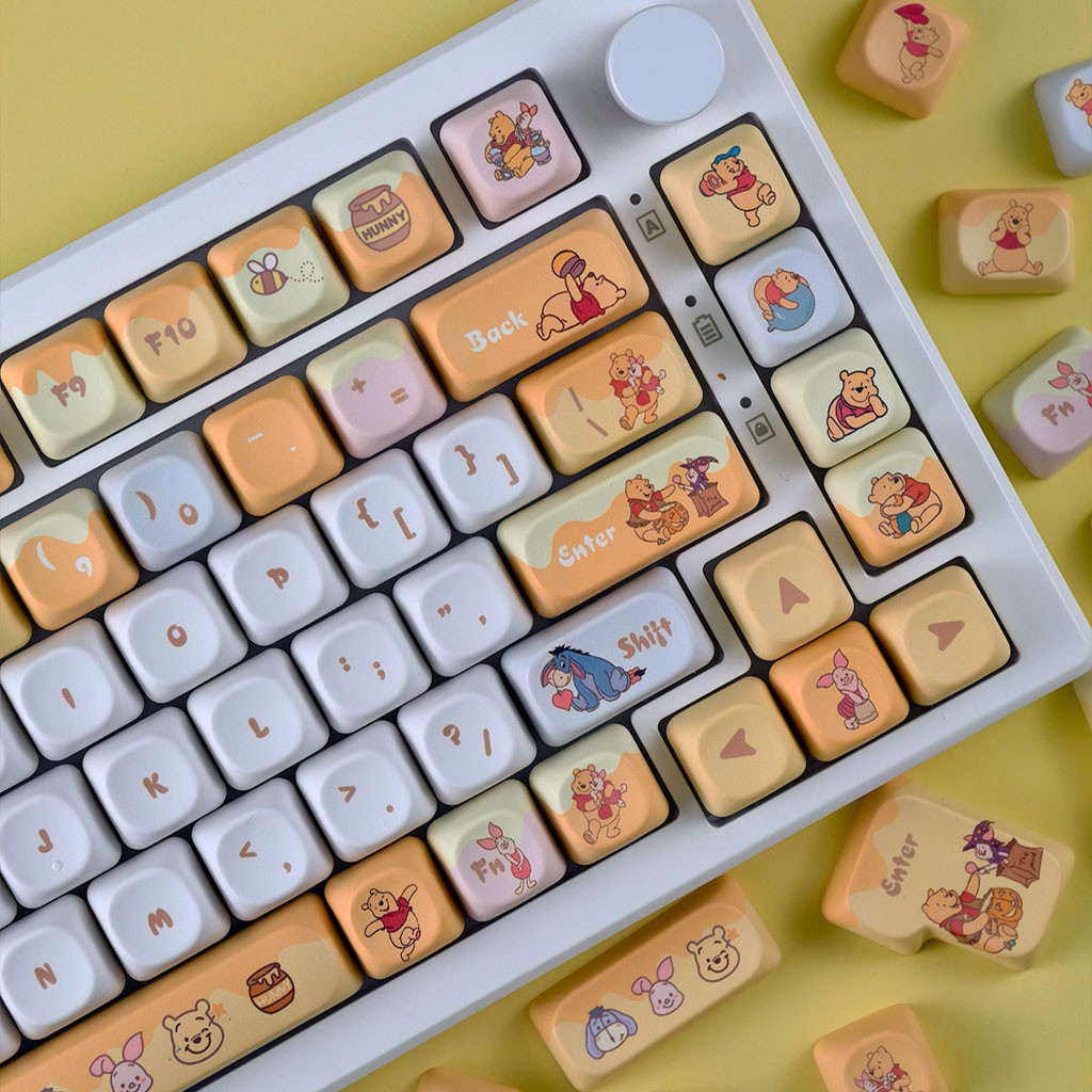 Winnie The Pooh Keycaps PBT MOA Profile 130 Phím Nhuộm Thăng Hoa Aula ...