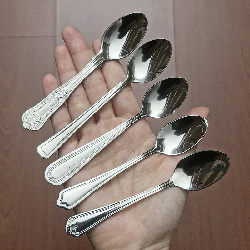 Thìa Cà Phê Bằng Thép Không Gỉ Thìa Mini Hộ Gia Đình Trẻ Em Thìa Nhỏ Gia Vị Thìa Sáng Tạo Dây Khuấy Thìa Cà Phê Thìa PMXG