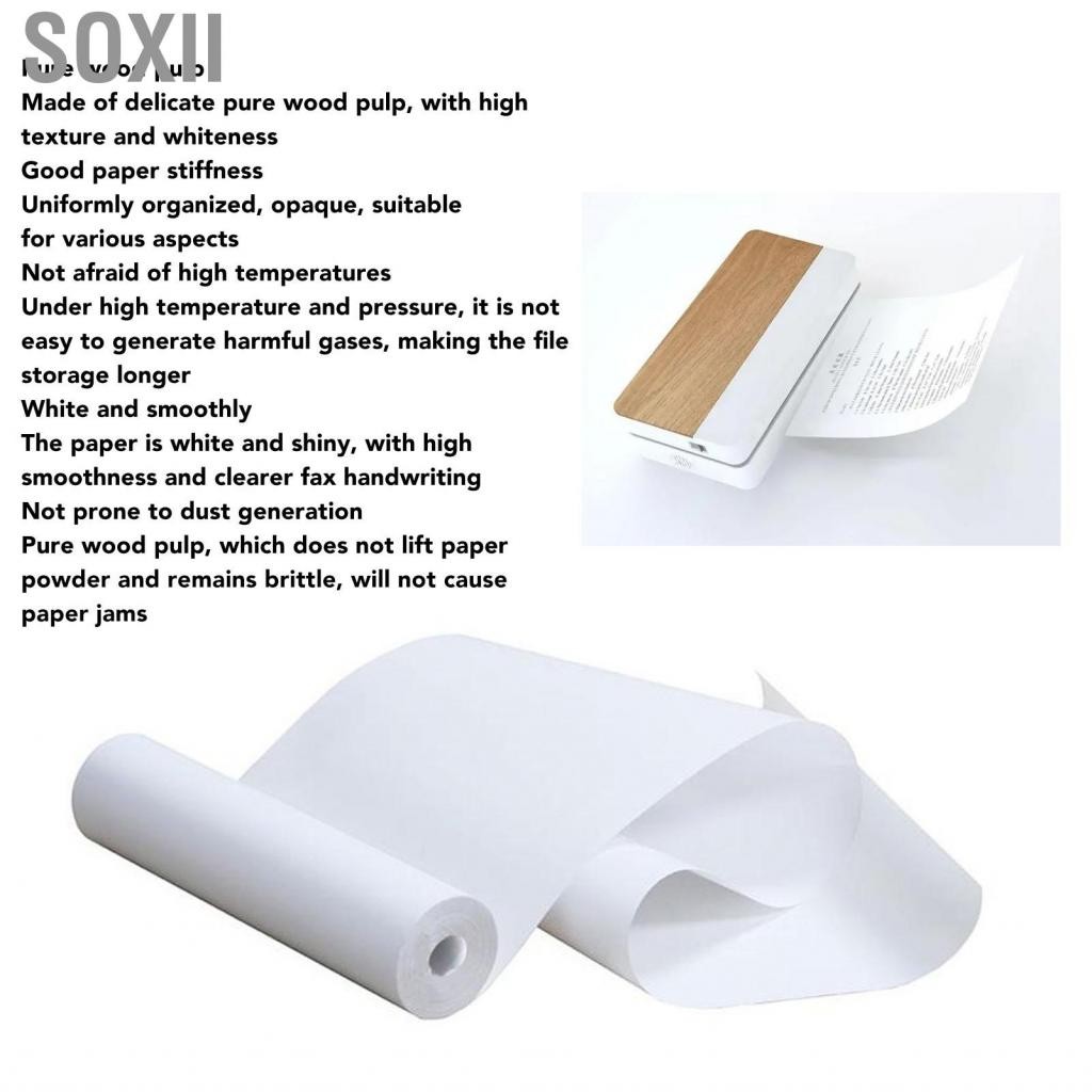 Soxii A4 Máy in nhiệt giấy 210 x 30 mm cho cuộn đa mục đích di động với bản in rõ ràng nhà văn phòng lý tưởng nhà văn phòng