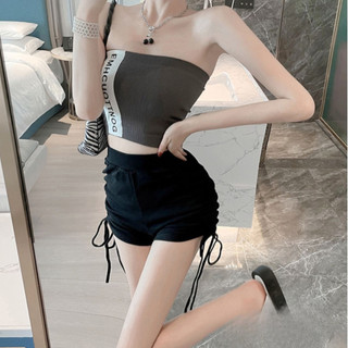 Quần Đùi Bigsize Nữ Phối Dây Rút Ôm Body Vải Umi Co Giãn Quyến Rũ Năng Động QR