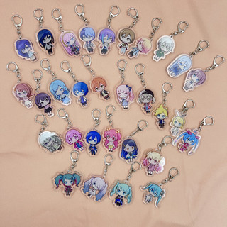 Anime PJSK Project Sekai Colorful Stage Len Rin Character SD Cosplay Keychain Bag Pendant Acrylic Keyrings Key Chain Acc