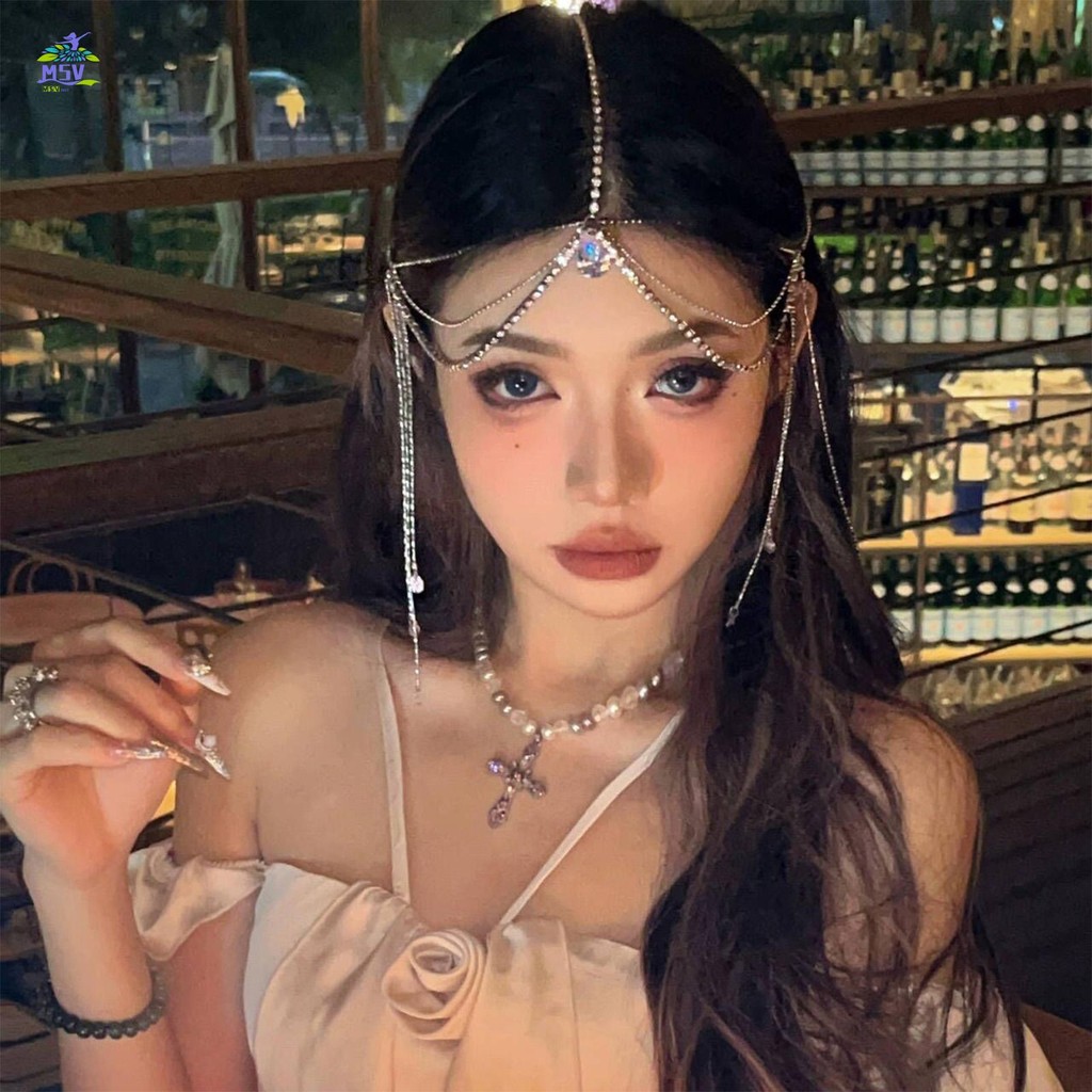 Cô Dâu - Dây Chuyền Lấp Lánh Kim Cương Giả, Phụ Kiện Tiệc Cưới