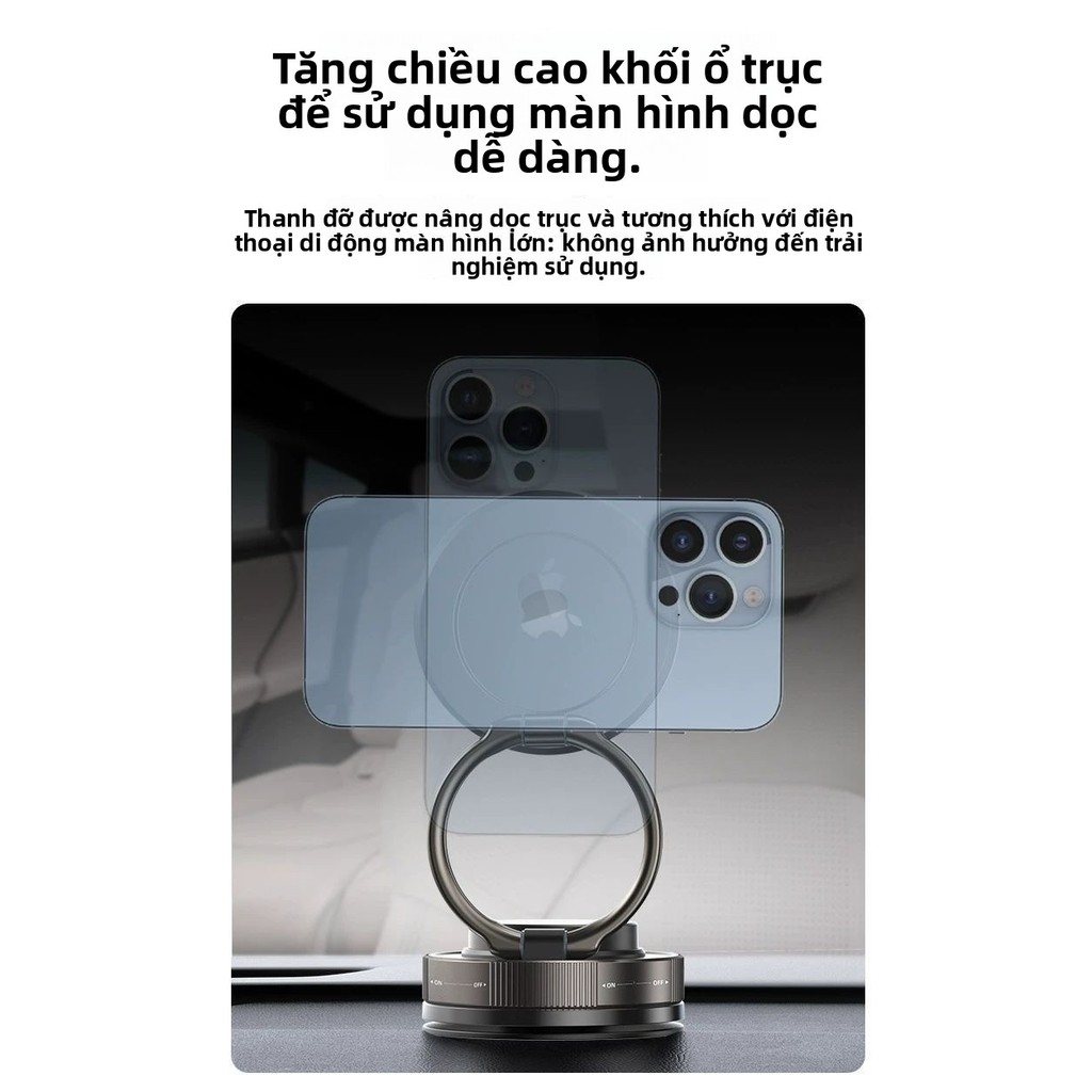 Bộ giữ điện thoại hút từ tính chân không Cp, giá đỡ chịu lực cho iPad, sử dụng trong xe ô tô