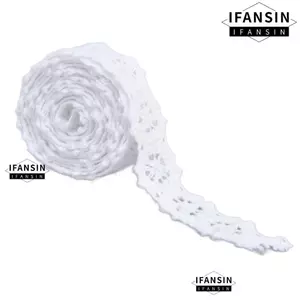 FANSIN 1 Chiếc Ruy Băng Ren, Viền Viền Viền Viền Ren Cotton Dài 15 Sân, Phong Cách Retro Thêu Họa Tiết Dây Buộc Ren Dự Án May Vá