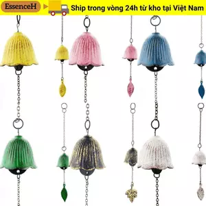 ESSENCEH Chuông gió Trang trí, Chuông sân bằng kim loại bằng gang bền bỉ, Trang trí cửa sổ thủ công cổ điển Chuông gió DIY Vườn nhà