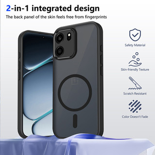 Ốp Điện Thoại Từ Tính Màu Đen Cho OnePlus Nord CE6 CE5 Ace 6 6T 5 Pro Ultra Racing Bốn Góc Túi Khí Chống Rơi Vỏ Bảo Vệ A012