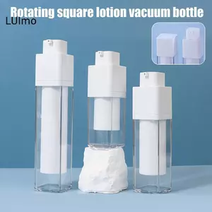 LUImo 15 / 30 / 50ml Vuông Chân Không Chai Báo Chí Lotion Rỗng Hộp Đựng Chất Lỏng Nền Trang Điểm Di Động Tinh Chất Phụ Nữ Hộp Đựng Mỹ Phẩm SBS