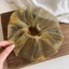 Hàn Quốc Retro Xanh Chấm Bi Gạc Buộc Tóc Nữ 2026 Phong Cách Mới Cao Cấp Tất Cả Trận Đấu Buộc Tóc