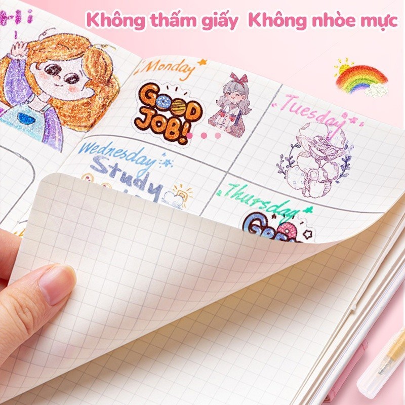 Bút Kim Tuyến, Đồ Dùng Học Sinh 12 Màu – Màu Sắc Tươi Sáng, Nhiều Màu, Viết Chữ Đẹp Mỗi Ngày