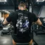 Áo thun thể dục nam lưng Gorilla Găng tay đấm bốc in hình 100% Cotton cao cấp rèn luyện sức mạnh tay ngắn