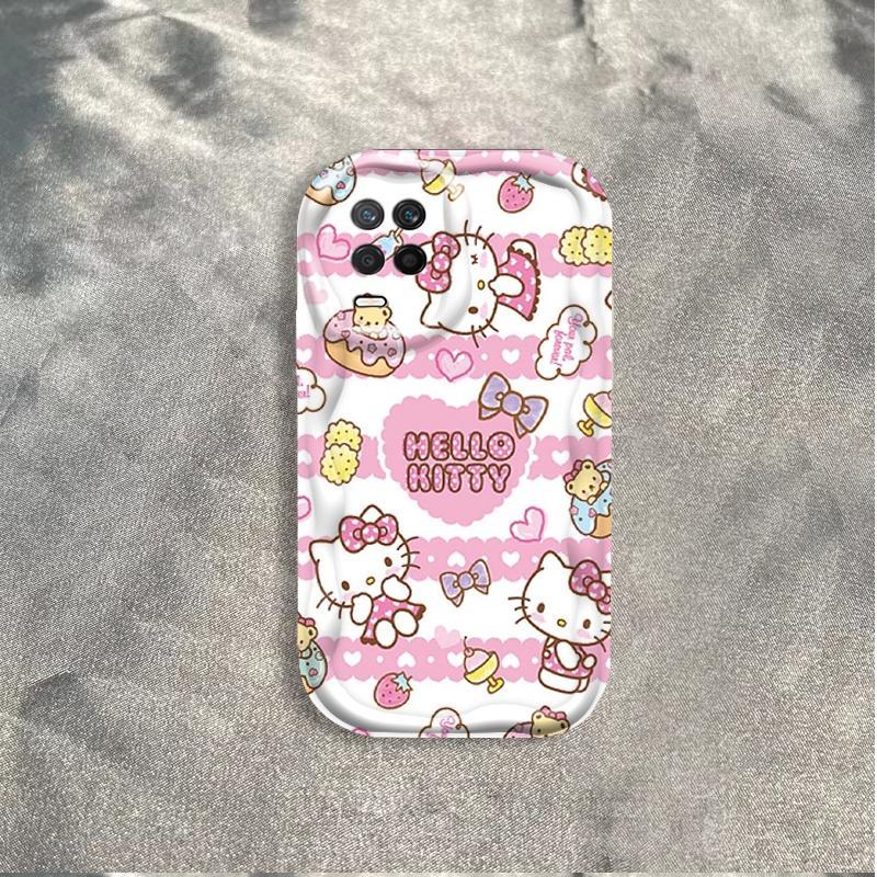 Ốp Silicon Hoạt Hình Cho OPPO A54 4G 3D Sóng Mềm Ốp lưng TPU Kitty Girl Sinh Viên Chống Sốc Ốp Lưng