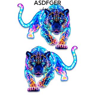 ASDFGER Decal Xe Động Vật, Nhãn Dán Xe Neon Da Báo Tự Dính Trang Trí, Phụ Kiện Ô Tô Nhiều Màu Sắc Chống Thấm Nước Decal Cửa Tự Động