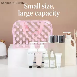{AKIN} Hộp đựng mỹ phẩm trong suốt có thiết kế hoa ngọt ngào Túi trang điểm trong suốt dành cho nữ để sử dụng hàng ngày hoặc du lịch {a}