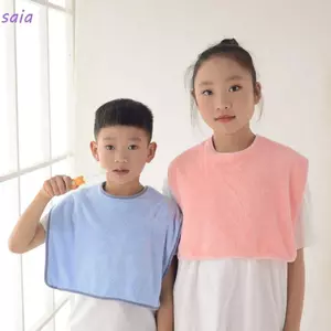 Yếm Trẻ Sơ Sinh SAIA, Khăn Nước Thấm Hút Đa Năng Cho Bé, Lông Cừu San Hô Thoải Mái Mềm Mại Cho Trẻ Em Ăn Tạp Dề Unisex