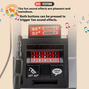 CANAMEK 1 Bộ Đồ Chơi Mô Hình Thu Nhỏ Thực Tế Với Roadblos Đồ Chơi Giáo Dục Tương Tác DIY Mô Phỏng Trạm Xăng Đồ Chơi CSF