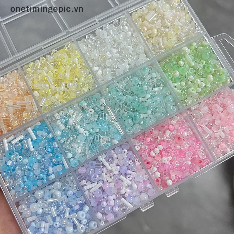 VFZ 12 / 24 Lưới Siêu Hỗn Hợp Màu Thủy Tinh Hạt Cơm Bộ Hạt Rời Handmade DIY Vòng Tay Nelace Đính Hạt Chất Liệu Phụ Kiện Trang Sức OTE