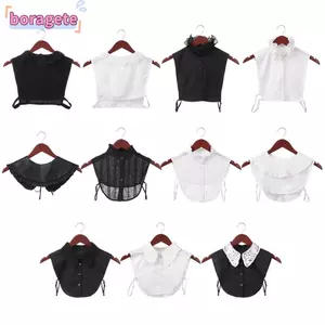 Áo Sơ Mi BORAGETE Cổ Giả Thời Trang Cotton Có Thể Tháo Rời Ve Áo Top