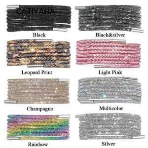 CATIYAHA 1 Giày đính đá Phụ kiện dây rút thời trang Dây sáng