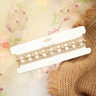 [Bo Ye] Vòng Cổ Ren Hoa Vòng Cổ Ren Rỗng Dệt Thủ Công Ánh Sáng Sang Trọng Retro Phong Cách Nhẹ Nhàng Thời Trang Nữ Đi Lại Hàng Ngày Tiệc Phong Cách Phù Hợp Với Quà Tặng Ngày Lễ Hàng Hóa