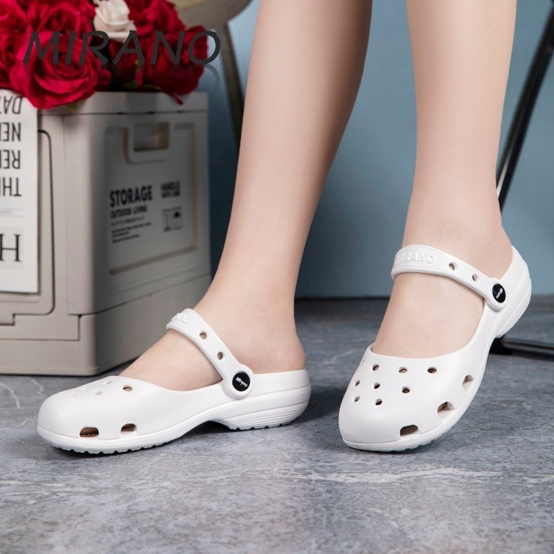 Mirano Giày Lỗ Nữ  Mary Jane Chất Liệu Cao Cấp EVA Siêu Nhẹ Chống Trơn Trượt 2 Chiều Chống Mài Mòn