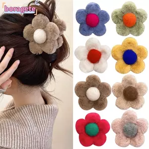 Vuốt Tóc Hoa BORAGETE, Kẹp Tóc Sang Trọng Kẹp Cá Mập, Kẹp Tóc Phụ Kiện Tóc Thanh Lịch Mũ Hairgrips Cô Gái Nữ