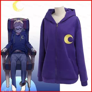 BH2 Haikyuu!! Tsukishima Kei Áo Anime Dài Tay Top Unisex Cosplay Áo Khoác Bông Tai Kẹp Áo Khoác Ngoài Áo Khoác Oversiz