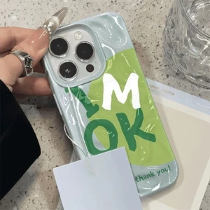 Ốp Họa Tiết Nhăn 3D Thời Trang Cá Tính Họa Tiết Chữ Xanh Cho Realme 5 5S 5i 6i 7i C17 C2 C2S C15 C20 C20A C11 Narzo 10 30A 20 50A 50i Prime Vỏ Kẹo Mềm