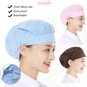 ITRUMPET Chống Bụi Mũ Làm Việc, Dịch Vụ Thực Phẩm Kèm Tóc Quấn Tóc Mũ, Phụ Nữ Nam Làm Việc Băng Đô Cotton Mũ Nấu Ăn Khách Sạn