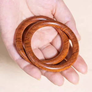 Vòng Tay Gỗ Đào Nguyên Chất Taishan Vòng Tay 0.8 Thanh Tròn Vòng Tay Nam Nữ Vòng Tay Trang Sức 26.3.22