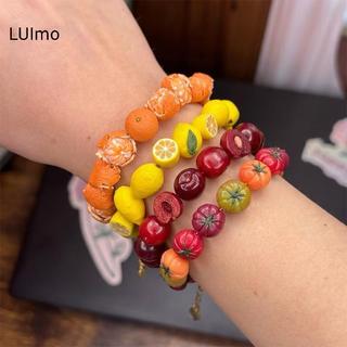LUImo 5 Chiếc Nhiều Màu 3D Hình Trái Cây Rời Hạt Cho DIY Handmade Vòng Tay Móc Khóa Trang Sức Làm Thủ Công Cho Gia Đình Sử Dụng Trường Học SBS