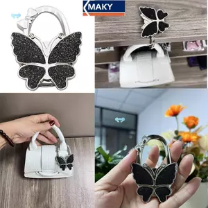 MAKY Di Động Bướm- Nơ Túi Đựng Bàn Móc Thời Trang Đa Năng Gấp Túi Nữ Bule Túi Xách Móc Cho Túi Treo VN