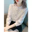 S-3XL Nữ Cotton Chắc Chắn Trắng Áo Sơ Mi Nữ Thời Trang Dài Tay Công Sở Nữ Làm Việc Rời Top Áo Sơ Mi