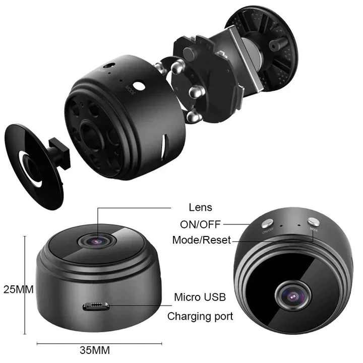 Camera A9 HD Mạng không dây WIFI Camera gia đình 1080p Thể thao ngoài trời Tầm nhìn ban đêm Camera hồng ngoại – 6