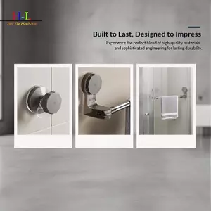 HL Phòng Tắm Khăn Ra Hút Không Đục Lỗ Có Thể Điều Chỉnh Cần Kính Thiên Văn Treo Tường Xoay Móc Treo Cho Gia Đình LMWU