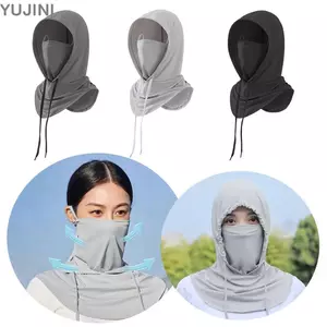 YUJUNI Full Head, Chống Nắng Nhanh / Chống Tia UV Ice Silk Kem Chống Nắng, Unisex Thoáng Khí Cổ Dài Có Đi Xe Đạp Xe Máy Câu Cá