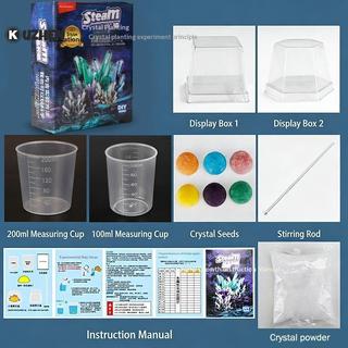 Mô hình trồng cây pha lê KUZHEN, Bộ khoa học, Nhiều màu sắc lựa chọn pha lê, Đồ chơi giáo dục, Quà tặng cho bé trai và bé gái HOT