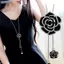 Bluelover Hoa Hồng Mặt Dây Chuyền Dài Nelace Áo Len Dây Chuyền Pha Lê Nữ Trang Sức Quà Tặng Mới