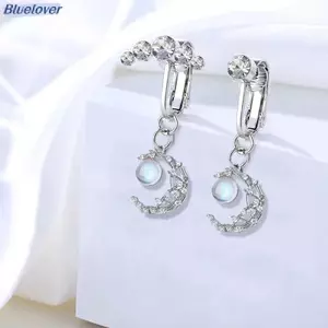 Bluelover Giả Bụng Nhẫn Dangling Rốn Nhẫn Nữ Bướm Trái Tim Mặt Trăng Tòn Ten Kẹp Trên Bụng Nút Nhẫn Không Xuyên Trang Sức Mới