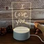 Đèn bàn LED SAIA, Viết và Xóa Bảng tin Acrylic trong suốt Đèn ngủ, Hiệu ứng phát sáng DIY Đèn ấm áp chạy bằng USB Bảng viết acrylic Trang trí bàn làm việc