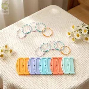 ROLY 10 chiếc Hộp đựng thẻ, Hộp đựng thẻ tái sử dụng ABS, Mini di động ngoài trời với 10 vòng đựng thẻ cho thẻ Yoto