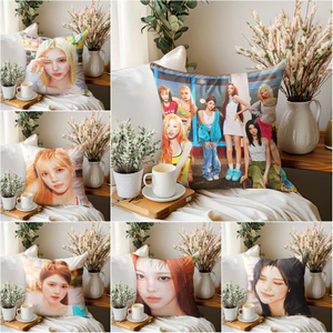 Hearts2Hearts 《 Lemon Tang 》 Vỏ gối in một mặt, Trang trí ghế Sofa phòng khách Giáng sinh (Không có lõi)